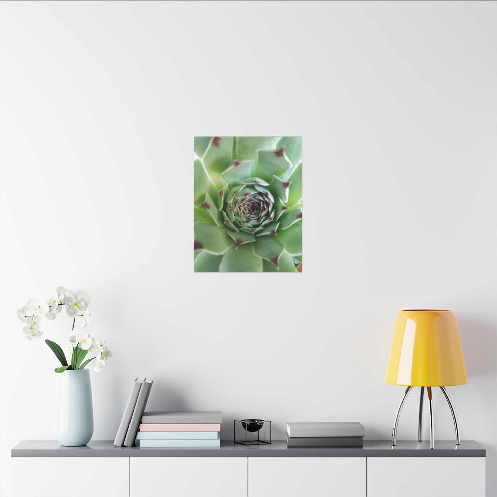close-up succulent print on canvas