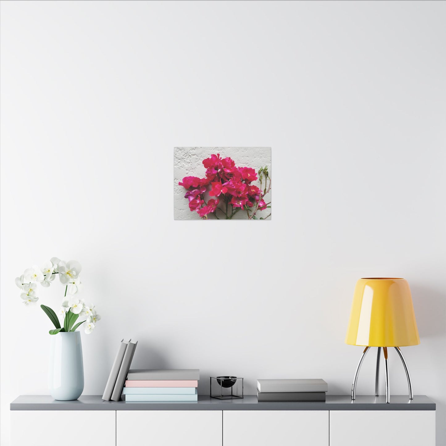 Mediterranean floral canvas print for modern interiors