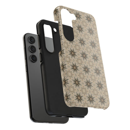 Desert Suns Phone Case – Boho Neutral Sun Pattern, Beige Aesthetic Protective Case for iPhone & Android