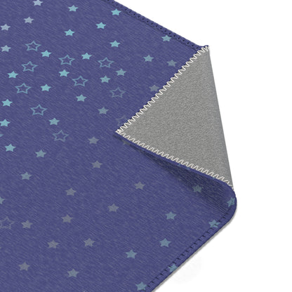 Blue Starfall Area Rug – Blue Star Floor Decor, Celestial Night Sky Carpet, Galaxy-Inspired Living Room Rug