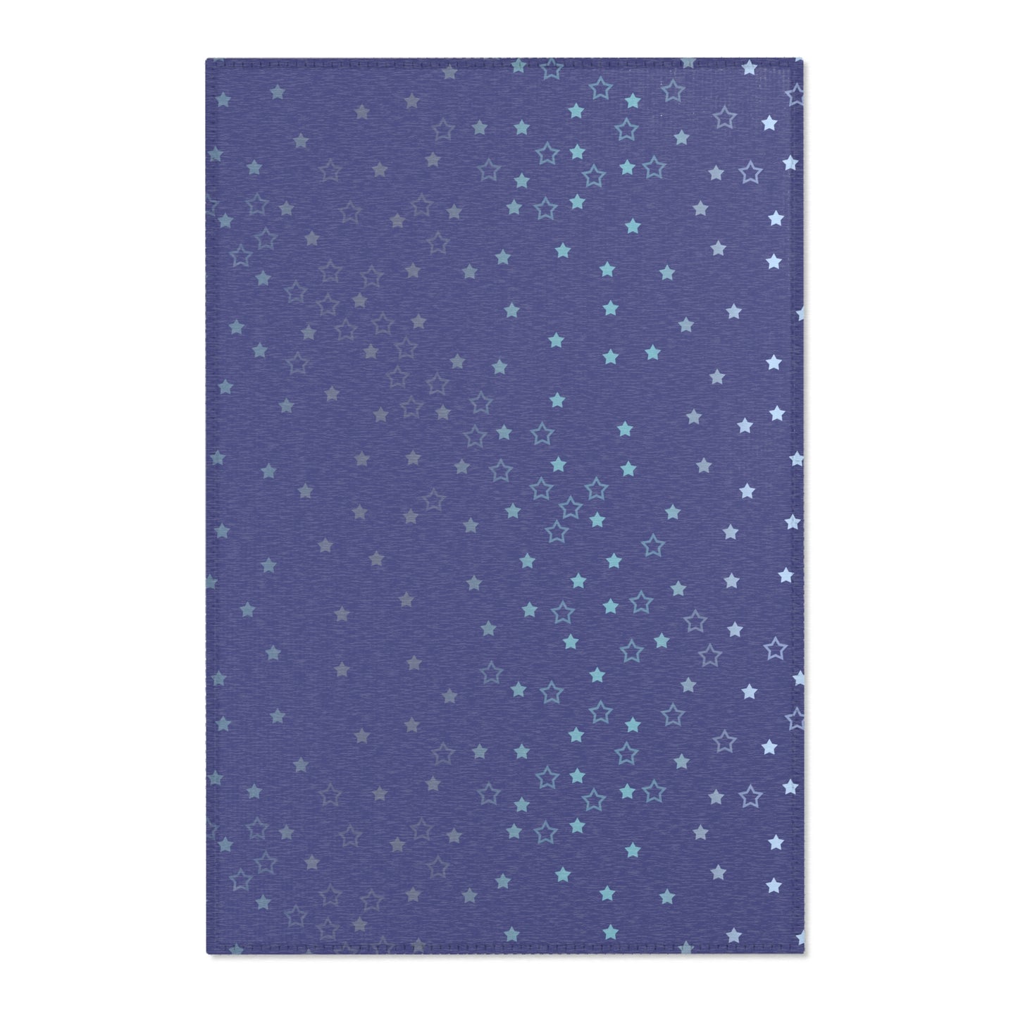 Blue Starfall Area Rug – Blue Star Floor Decor, Celestial Night Sky Carpet, Galaxy-Inspired Living Room Rug