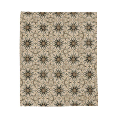 Desert Suns Velveteen Throw Blanket – Warm Southwest-Inspired Sun Pattern for Cozy Modern Homes