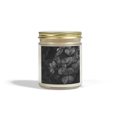 Geranium After a Light Rain Jar Candle – Botanical Photo Candle for Garden-Inspired Home Decor