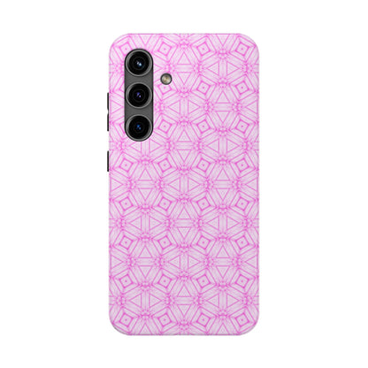 Cherry Blossom Patchwork Tough Case – Sakura Floral Pink Spring Floral Pattern Phone Case for Samsung Galaxy and iPhone