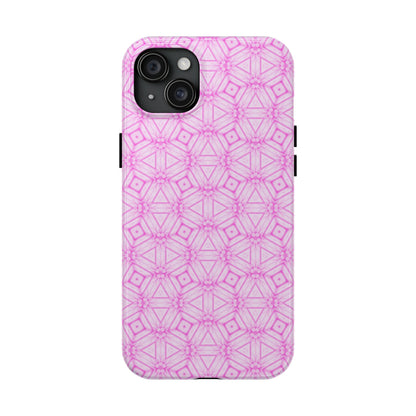 Cherry Blossom Patchwork Tough Case – Sakura Floral Pink Spring Floral Pattern Phone Case for Samsung Galaxy and iPhone