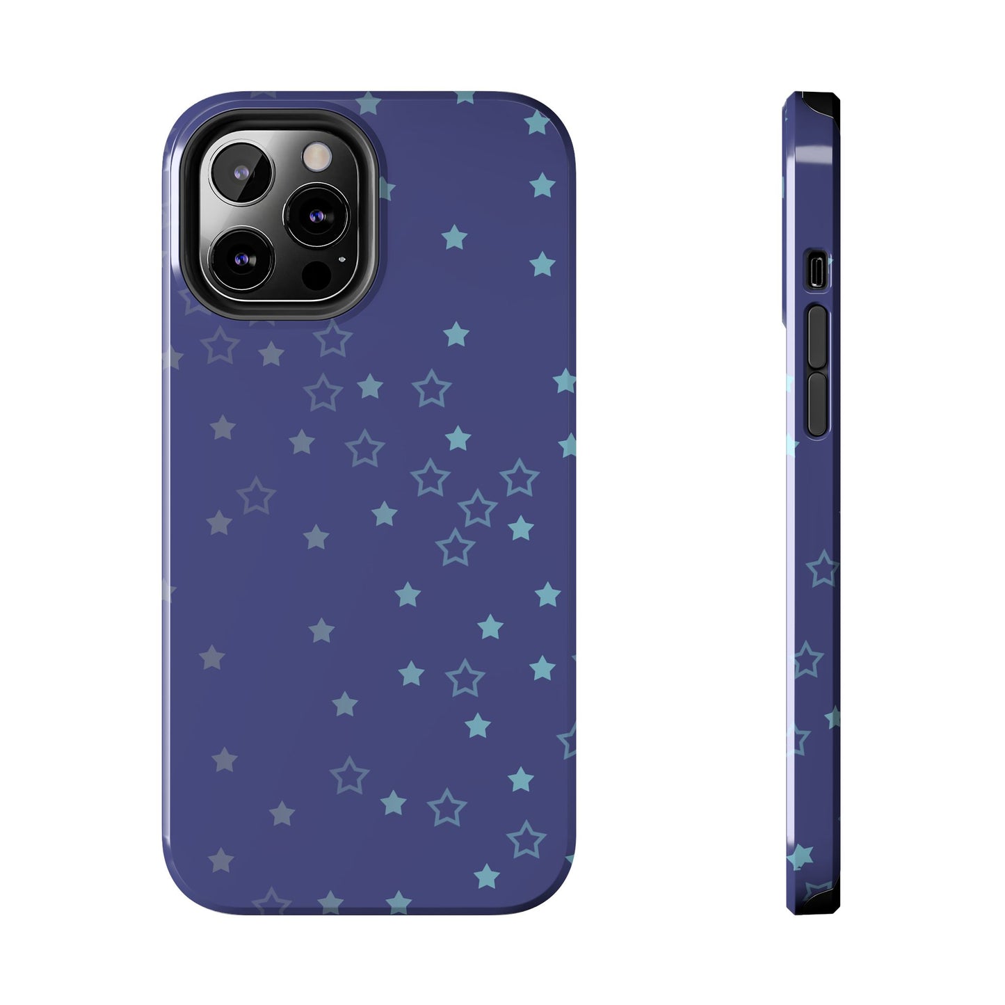 Blue Starfall Tough Phone Case – Celestial Blue Star Cover, Galaxy-Inspired Night Sky iPhone Accessory