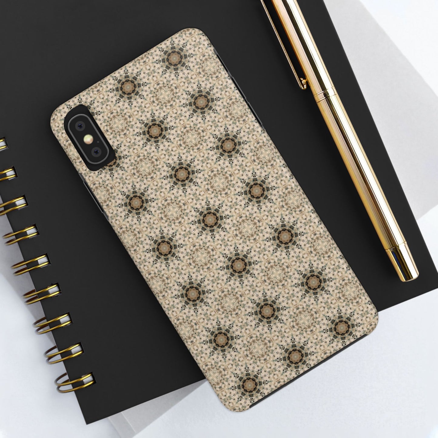 Desert Suns Phone Case – Boho Neutral Sun Pattern, Beige Aesthetic Protective Case for iPhone & Android