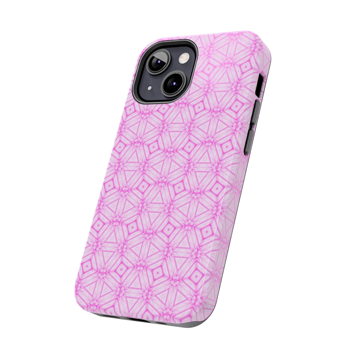 Cherry Blossom Patchwork Tough Case – Sakura Floral Pink Spring Floral Pattern Phone Case for Samsung Galaxy and iPhone