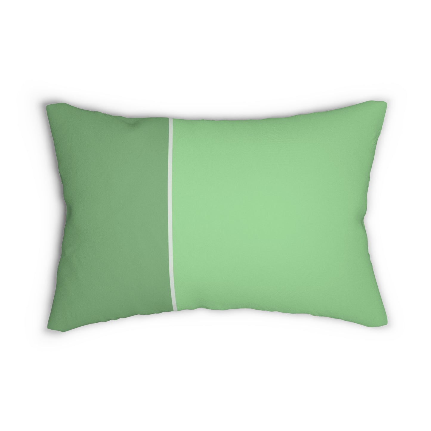 Minimalist Green Line Lumbar Pillow – Vertical Stripe Cushion for Modern or Scandinavian Decor